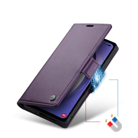 CASE фліп-чохол для Samsung Galaxy A54 5G, Litchi Wallet, фіолетовий