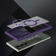 Чехол для Samsung Galaxy S24 Ultra, ERBORD Impact Guard, MagSafe, тёмно-фиолетовый