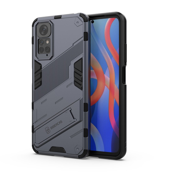 Чехол для Xiaomi Redmi Note 11/11S, Military kickstand, синий