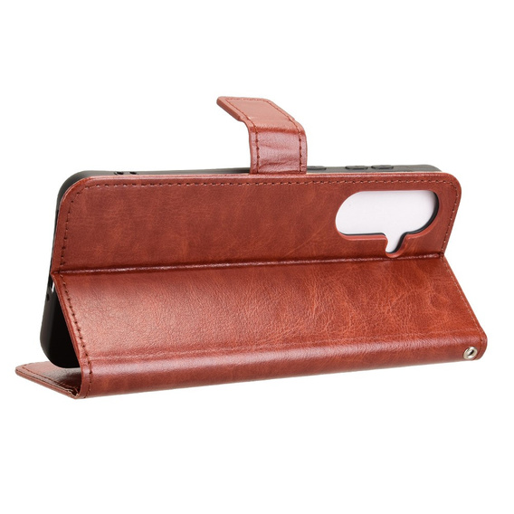Откидной чехол для Samsung Galaxy A56, Crazy Horse Wallet, коричневый