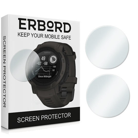 Защитное стекло 2х Erbord для дисплея смарт часов Garmin Instinct 2