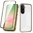 Чехол для Samsung Galaxy A56, Magnetic Dual Glass, золотой
