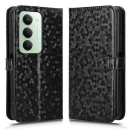 Чохол-розкладачка для Xiaomi Redmi 15 5G/4G, Wallet Rhombus, чорний