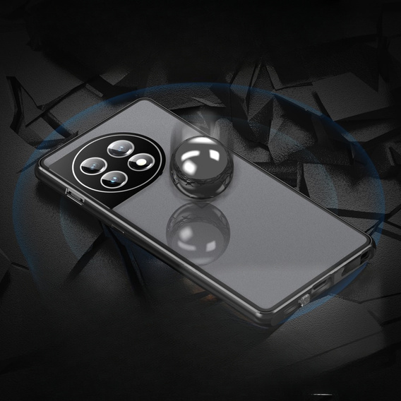 Чехол для OnePlus 11 5G, Magnetic Dual Glass, чёрный