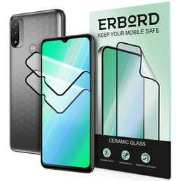 2x Гибридное керамическое стекло ERBORD для Motorola Moto E20/E30/E40