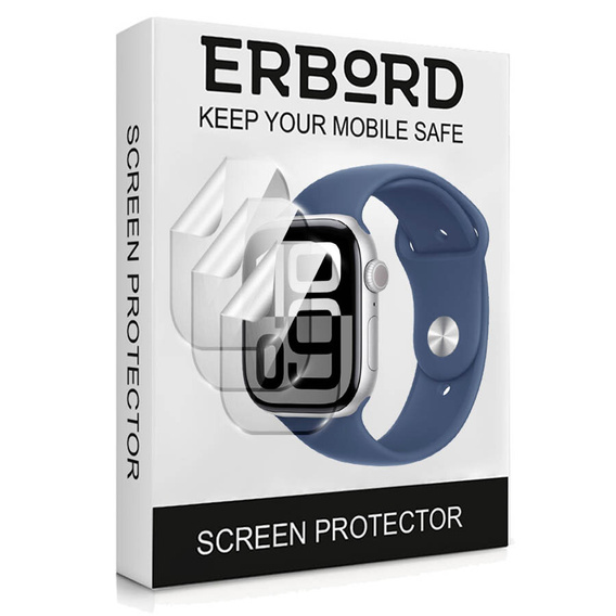 3x ERBORD Гідрогелева фольга для Apple Watch 10/11 46mm