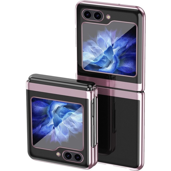Чехол для Samsung Galaxy Z Flip7 FE / Z Flip6, PC Case, прозрачный / розовый