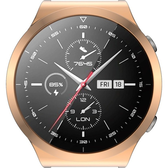 Чехол 2в1 с защитой экрана для часов Huawei Watch GT 2 PRO, Rose gold
