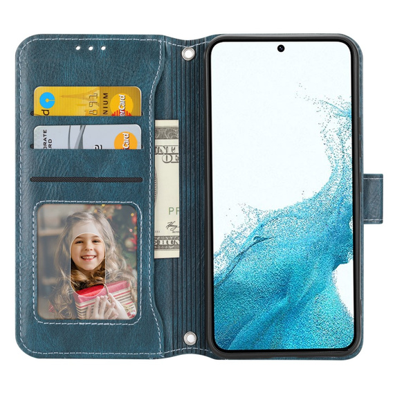 Чохол-книжка для Samsung Galaxy A54 5G, Wallet Zipper Pocket, з плечовим ременем, м'яти