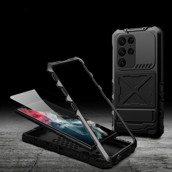 Броньований чохол для Samsung Galaxy S24 Ultra, Military Kickstand, чорний