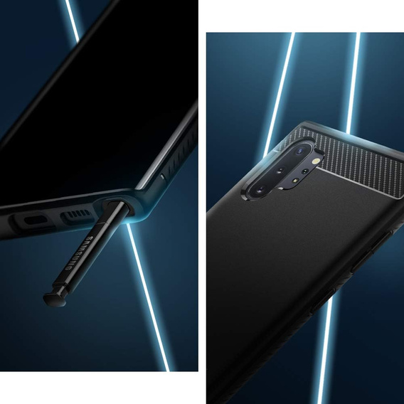 Чехол Spigen до Samsung Galaxy Note 10+ Plus, Rugged Armor, чёрный