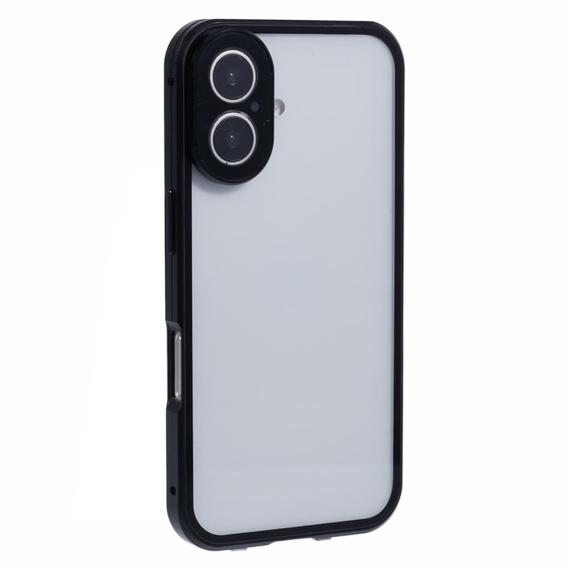 Чехол для iPhone 16, Magnetic Dual Glass, чёрный