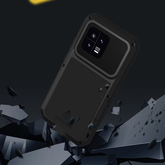 Чoхол Love Mei до Xiaomi 13, armored with glass, чорний