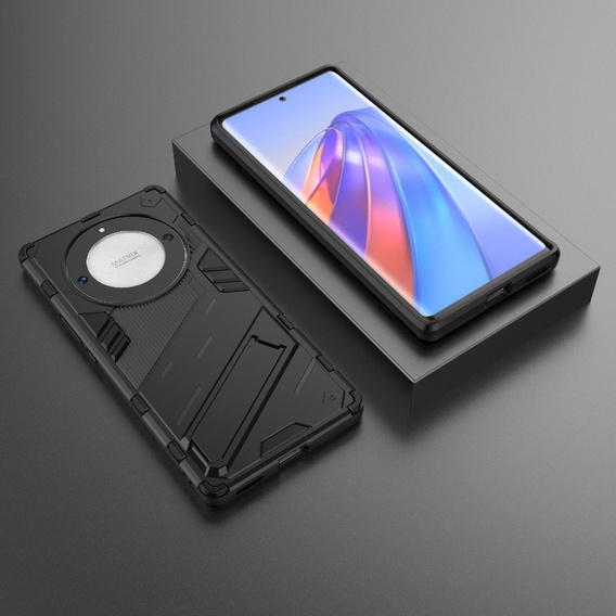 Чохол для Honor Magic 5 Lite, Military kickstand, чорний