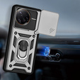 Чехол NOX Camera Slide Xiaomi Poco F7 Pro, CamShield Slide, серебряный