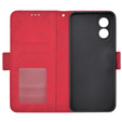 Футляр з клапаном для Oppo A38 4G / Oppo A18 4G, Card Slot, червоний
