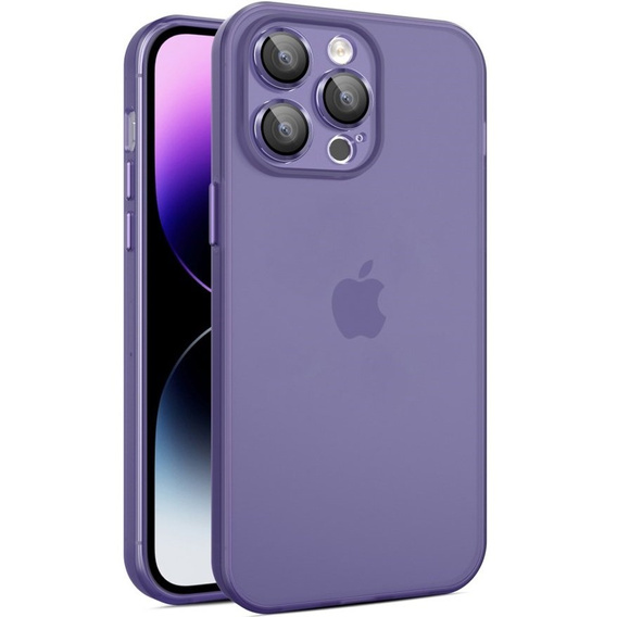 Ultra Slim чехол для iPhone 15 Pro Max, прозрачный / фиолетовый