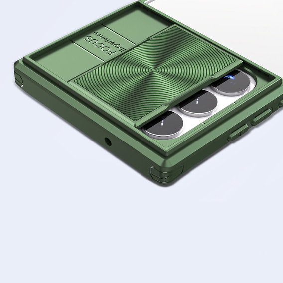 Чехол до Samsung Galaxy S22 Ultra, Slide Camera, зелёный