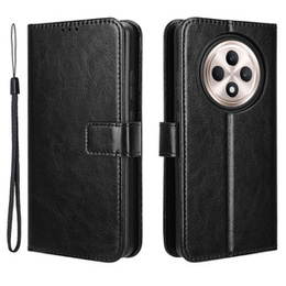 Откидной чехол для Oppo Reno 12FS / 12F, Crazy Horse Wallet, чёрный