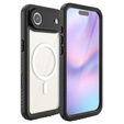 Чохол Redpepper для iPhone Air, водонепроникний, IP68, для MagSafe, прозорий з чорними боками