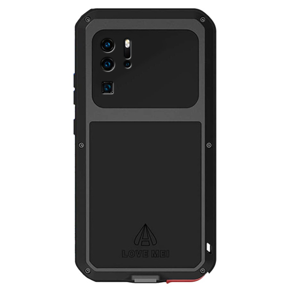 Чoхол Love Mei до Huawei P30 Pro, armored with glass, чорний