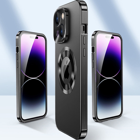 Чехол для iPhone 14, Dual Glass, для Magsafe, чёрный