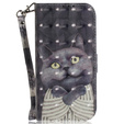 Откидной чехол для Xiaomi Redmi Note 13 5G, Wallet, Cat серый