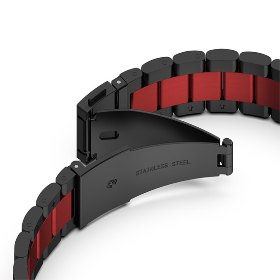 Браслет Stainless для  Samsung Galaxy Watch 4 / 4 Classic - Black/Red