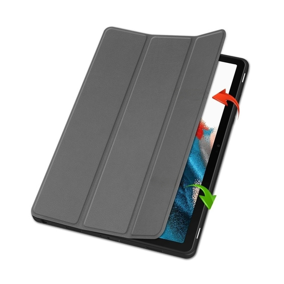 Чехол для Samsung Galaxy Tab A9+, Tri-fold, серый