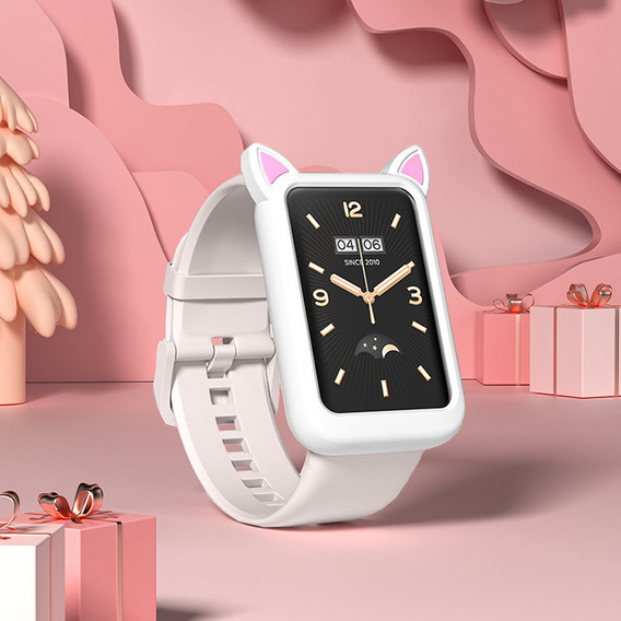 Силиконовый чехол CAT EARS для Xiaomi Mi Band 7 Pro, White