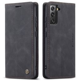Чехол CASEME для Samsung Galaxy S22+ Plus 5G, Leather Wallet Case, чёрный