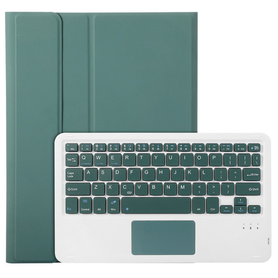 Чехол + клавиатура Samsung Galaxy Tab S9, Leather Pen Slot TouchPad, тёмно-зелёный