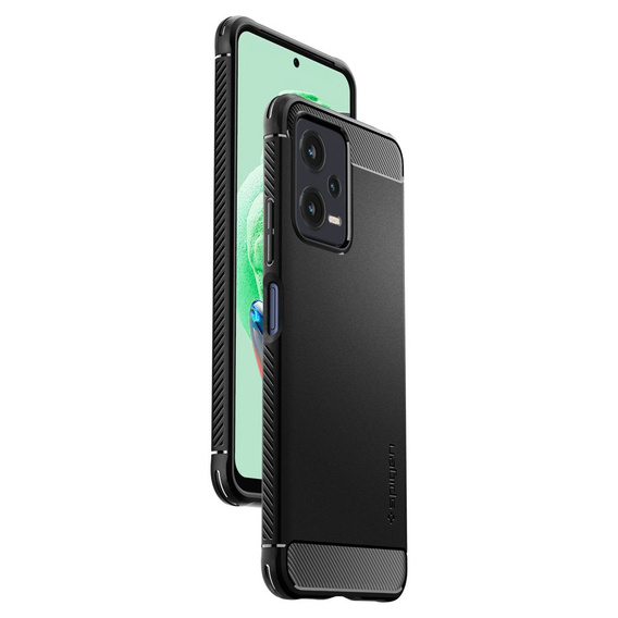 Чoхол Spigen до Redmi Note 12 5G / POCO X5 5G, Rugged Armor, чорний