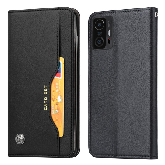  Чoхол Wallet до Xiaomi 11T / 11T Pro, Outer Card Slot, Black