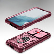 Чехол NOX Camera Slide Samsung Galaxy S23, CamShield Slide, розовый / красный
