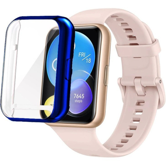 Чехол 2в1 с защитой экрана для часов Huawei Watch Fit 2, Dark blue