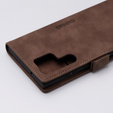 Чехол для Samsung Galaxy S23 Ultra, ERBORD Vintage, бумажник с клапаном, кофе