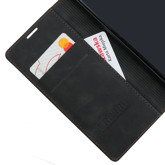 Чохол для Realme 11 Pro 5G / Pro+ 5G, ERBORD Vintage, гаманець з клапаном, чорний