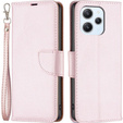 Откидной чехол для Xiaomi Redmi 12 4G, Wallet Litchi Magnet, розовый rose gold