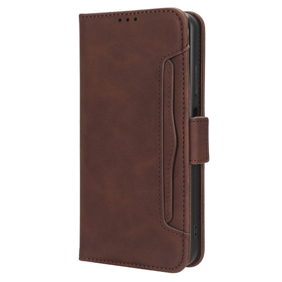 Откидной чехол для Xiaomi Redmi 13C / Poco C65, Card Slot, коричневый