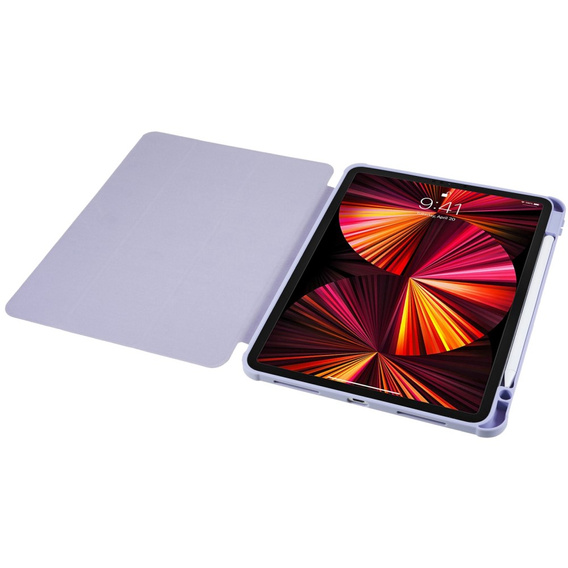 Чохол для iPad Pro 12.9" 2022/2021/2020 (6/5/4 gen.), Smartcase Hybrid, з місцем для стилуса, фіолетовий