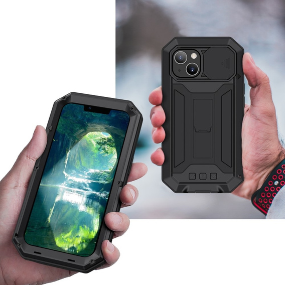 Чохол для iPhone 13 Mini, R-JUST CamShield Slide, броньований, чорний