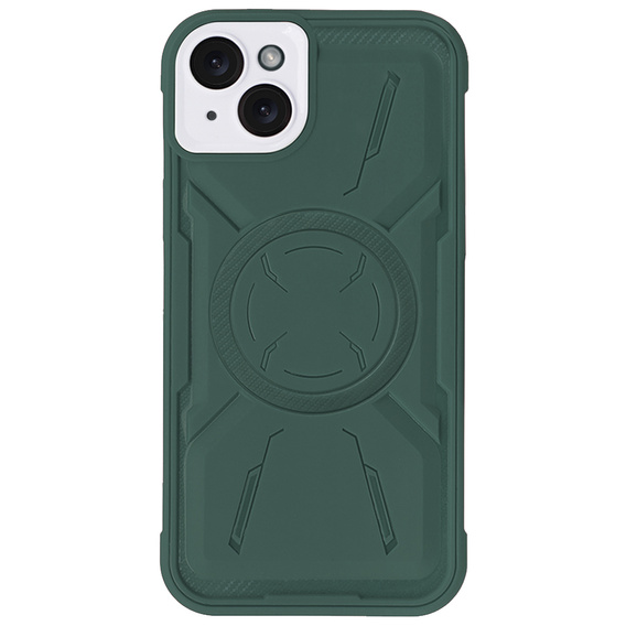 Чехол для iPhone 15 Plus, ERBORD Armor Mag, зелёный