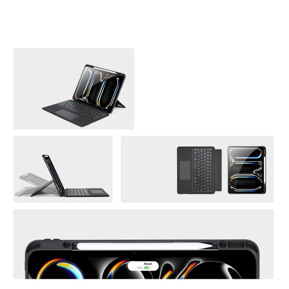 Обкладинка для клавіатури Apple iPad Pro 13" 7-го покоління 2024 року, Dux Ducis DK Series, чорна