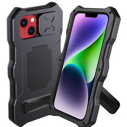Броньований чохол для iPhone 14, Metal Kickstand, чорний