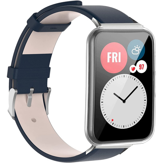 Ремешок из натуральной кожи для Huawei Watch Fit 2, Blue