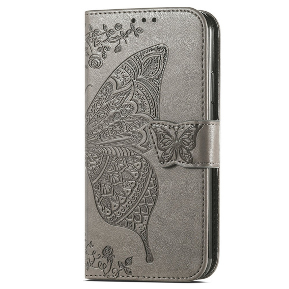 Чохол-книжка для Motorola Moto G24 / G24 Power / G04, Butterfly, сірий