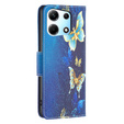 Откидной чехол для Infinix Zero 30 5G, Wallet, butterfly, синий