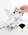 Чехол до Samsung Galaxy S22 Ultra, Suritch Full Body Marble, белый
