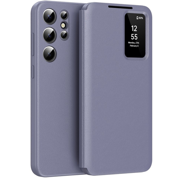 Флип-кейс для Samsung Galaxy S22 Ultra, Smart View Wallet, фиолетовый